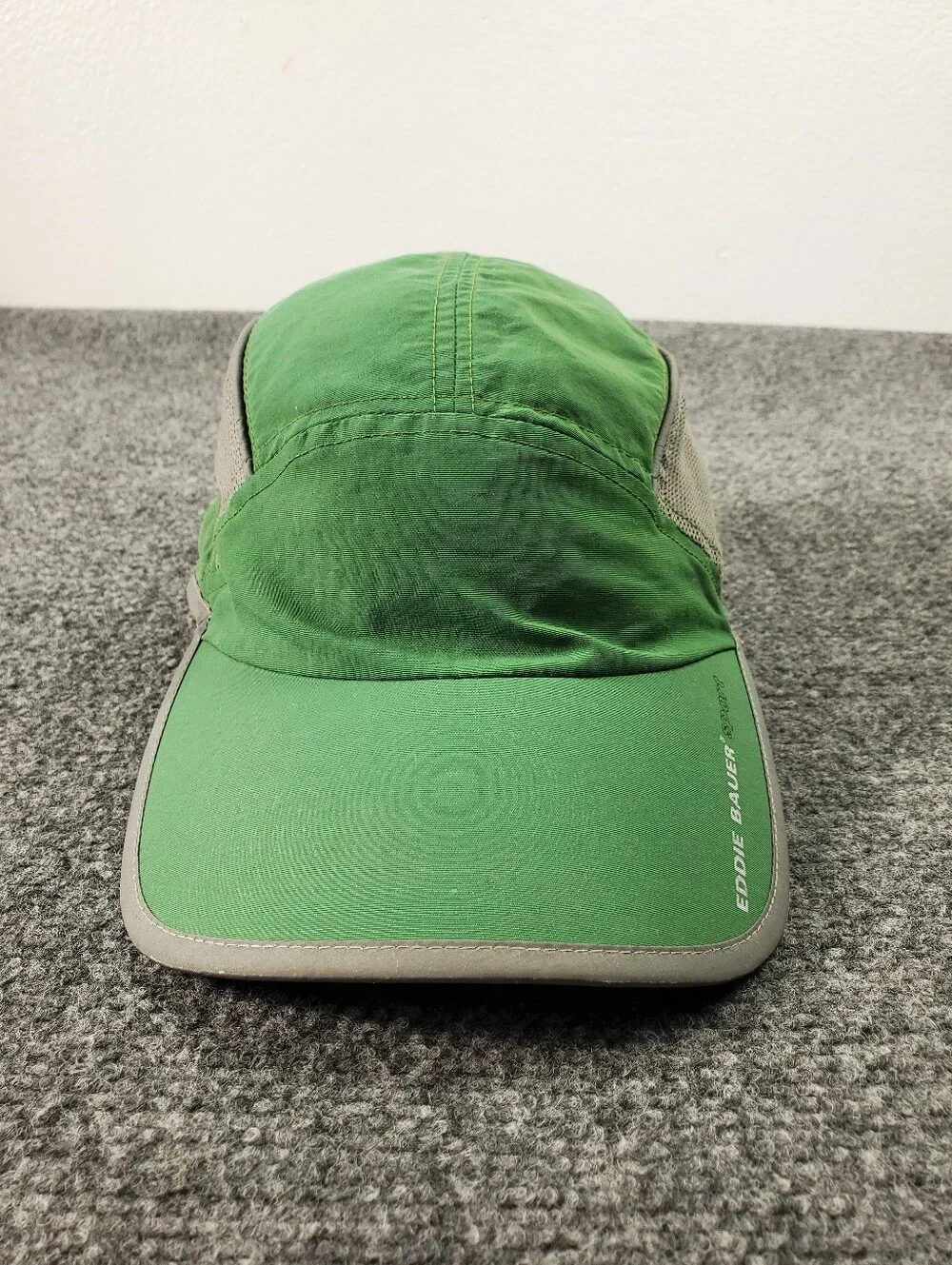 Eddie Bauer Sport Nylon Trail Running Cap One Size Green Mesh Vented 5 Panel